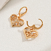 Fashionable Fringed Heart Tassel Brass Hoop Earrings IJ9645-3