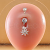 316L Surgical Stainless Steel Micro Pave Clear Cubic Zirconia Belly Rings FS-WG9E32A-02-1