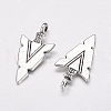 Tibetan Style Alloy Triangle Pendants X-TIBEP-2279-AS-LF-2