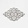 Brass Rhombus Filigree Findings KK-L056-02P-1