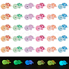 SUNNYCLUE 36Pcs 6 Colors Luminous Translucent Resin Sea Animal Cabochons RESI-SC0002-83-1