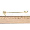 Brass Pave Clear Cubic Zirconia European Safety Chains with Charms KK-L236-15C-G-3