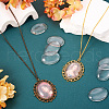Transparent Clear Glass Flat Back Cabochons GGLA-TA0001-02-40x30-16