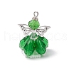 Faceted Glass Pendants PALLOY-MZ00583-09-1