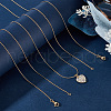 Beebeecraft 6Pcs Rack Plating Brass Serpentine Chain Necklaces for Women NJEW-BBC0001-20C-4