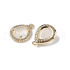 Natural Quartz Crystal Faceted Teardrop Pendants G-U028-02G-05-2