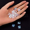Transparent Electroplate Glass Beads GLAA-YW0003-08-6