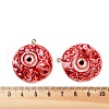 Eyeball Theme Opaque Resin Enamel Pendants RESI-D076-02C-3