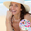 AHADERMAKER 200Pcs 20 Colors Handmade Lampwork Beads LAMP-GA0001-11-6