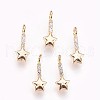 Brass Micro Pave Cubic Zirconia Charms KK-P157-06G-NF-1