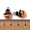 Halloween Theme Opaque Resin Pendants RESI-D075-01A-3