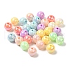 UV Plating Rainbow Iridescent Acrylic Beads PACR-K003-02B-2