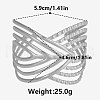 304 Stainless Steel Cuff Bangles for Women CO0249-1-2