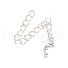 Rack Plating Brass Ends with Chain and Charms KK-F873-08S-1