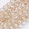 Electroplate Glass Beads Strands EGLA-J015-10mm-07-1