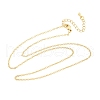 Brass Cable Chain Necklaces NJEW-K123-05G-2