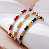 304 Stainless Steel Beaded Bracelets for Women BJEW-M056-05P-1