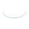 ABS Plastic Imitation Pearl & Seed Glass Beaded Necklace for Women NJEW-JN04163-5