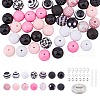 DICOSMETIC DIY Acrylic Round Beaded Stretch Bracelets Making Kits DIY-DC0003-09-1