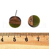 Opaque Resin & Walnut Wood Stud Earrings X-EJEW-N017-008-B08-5