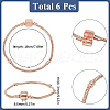 SUNNYCLUE 6Pcs Brass European Style Bracelet Making PPJ-SC0001-01B-2