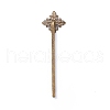 Brass Hair Bobby Pin Findings X-HJEW-H009-AB-2