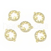 Brass Micro Pave Cubic Zirconia Links KK-E068-VB356-2