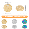 HOBBIESAY 36Pcs 3 Colors 304 Stainless Steel Charms STAS-HY0001-27-2