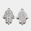 Hamsa Hand/Hand of Fatima/Hand of Miriam Alloy Pendants TIBEP-4969-AS-RS-1