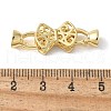 Brass Pave Clear Cubic Zirconia Fold Over Clasps KK-M320-30G-3