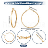 Beebeecraft 3 Pairs Brass Hoop Earrings for Women EJEW-BBC0001-66G-03-2