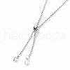 Adjustable 304 Stainless Steel Box Chain Slider Bracelet/Bolo Bracelets Making AJEW-JB00781-01-3