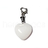 Natural White Jade Pendant Decorations PALLOY-PH01402-01-1