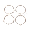 4Pcs 4 Style Brass Braided Bead Bracelets Set BJEW-JB09738-1