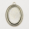 Tibetan Style Zinc Alloy Pendant Cabochon Settings TIBEP-M004-01-RS-2