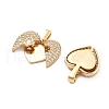 Brass Micro Pave Cubic Zirconia Unfold Pendants KK-B125-33G-2