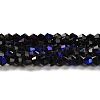 Opaque Solid Color Electroplate Glass Beads Strands EGLA-A039-P2mm-L17-1