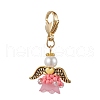 Flower Angel Glass & Acrylic Pendant Decorations HJEW-MZ00242-03-2