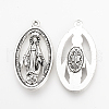 Tibetan Style Alloy Pendants X-TIBEP-Q078-38AS-RS-2