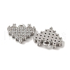 Brass Micro Pave Cubic Zirconia Charms KK-R152-20P-2