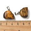 Natural Tiger Eye Pendants G-Z067-02P-13-4
