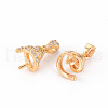 Brass Micro Pave Clear Cubic Zirconia Peg Bails Charms KK-T062-102G-NF-2