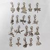40Pcs 20 Styles Tibetan Style Alloy Pendant Decorations HJEW-AB00257-2