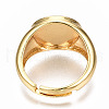 Adjustable Brass Enamel Finger Rings RJEW-N035-021-NF-4
