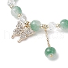 5Pcs Crackle Imitation Jade Glass & Transparent Glass Beaded Stretch Bracelets BJEW-JB11859-4