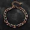 Brass Enamel Chain Bracelets BJEW-S170-01G-1