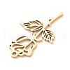 201 Stainless Steel Pendants STAS-G258-06G-4