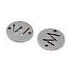 Non-Tarnish 201 Stainless Steel Hollow Flat Round Links FIND-R149-03M-P-2