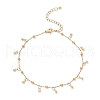 304 Stainless Steel Satellite Chains Anklets AJEW-AN00690-2
