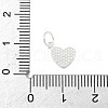 Two Tone 925 Sterling Silver Enamel Heart Charms STER-S011-03S-B-3
